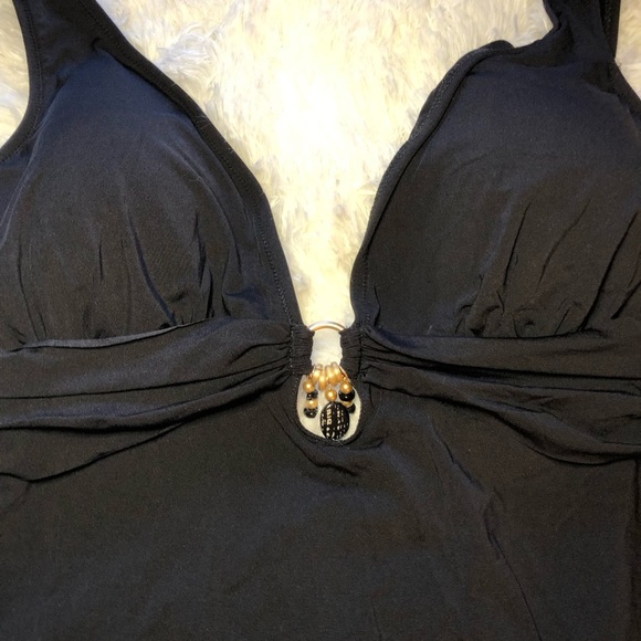 Stylish Black One Piece Swimsuit - Picture 8 of 16